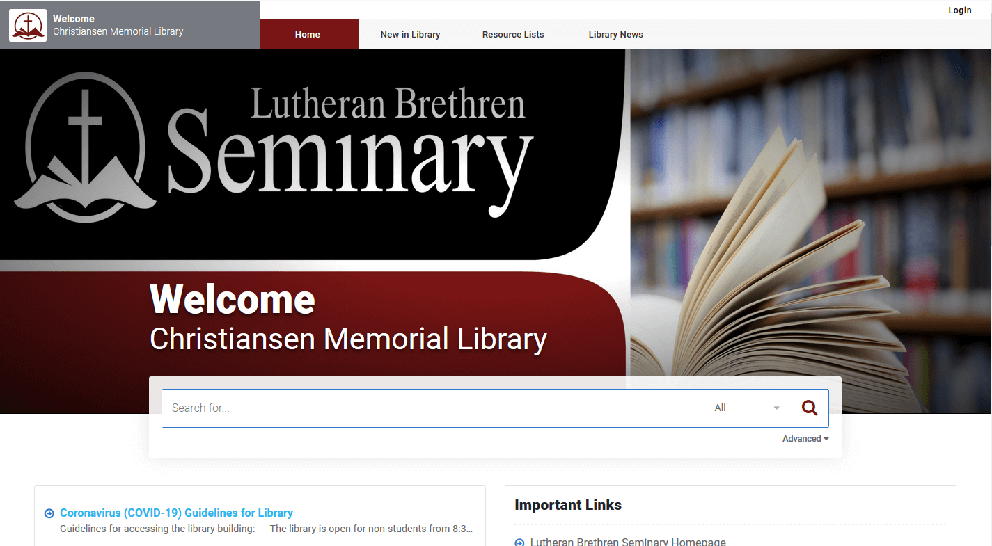 Lutheran Brethren Seminary OPAC